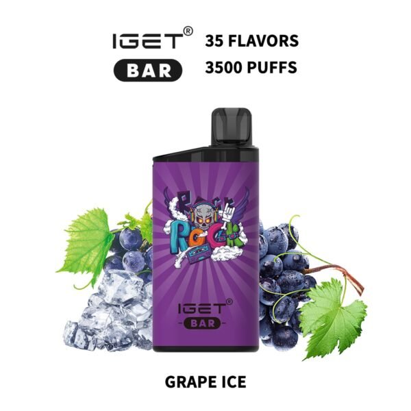 IGET BAR 3500PUFFS GRAPE ICE (5PCS)