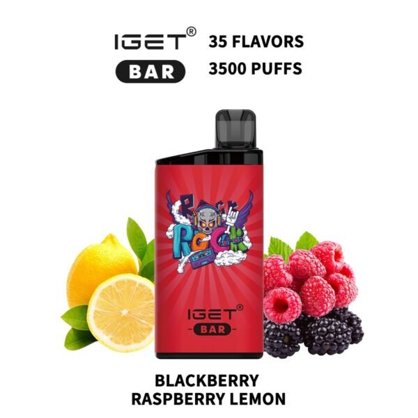 IGET BAR 3500PUFFS BLACKBERRY RASPBERRY LEMON (10PCS)