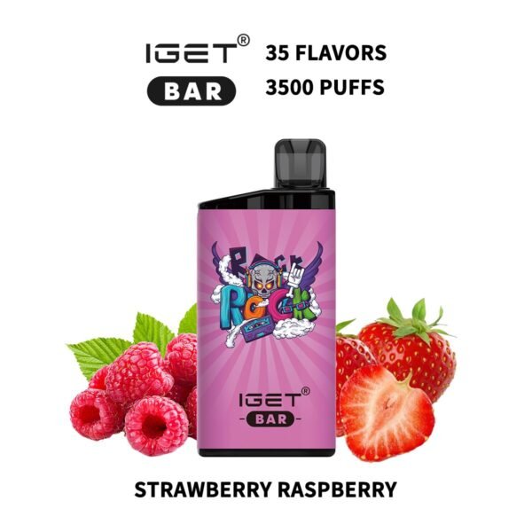 IGET BAR 3500PUFFS STRAWBERRY RASPBERRY