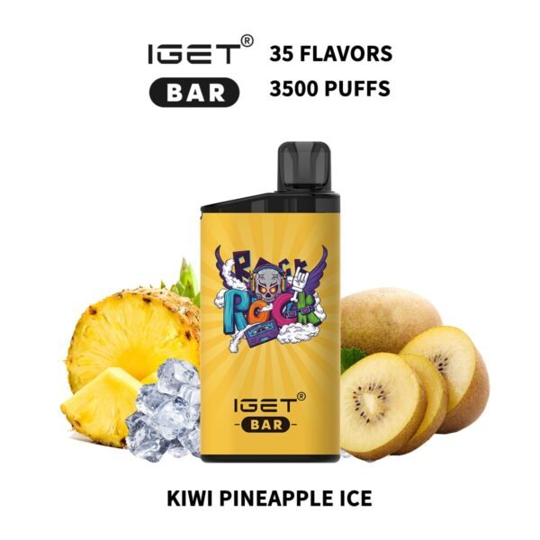 IGET BAR 3500PUFFS KIWI PINEAPPLE ICE (5PCS)