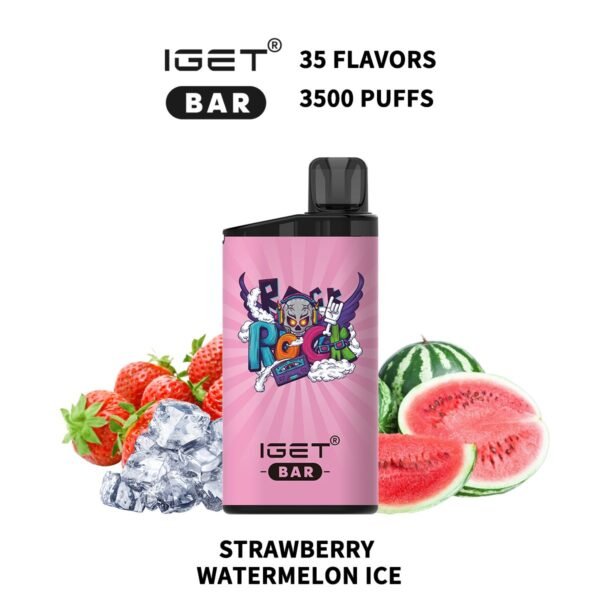IGET BAR 3500PUFFS STRAWBERRY WATERMELON ICE (10PCS)