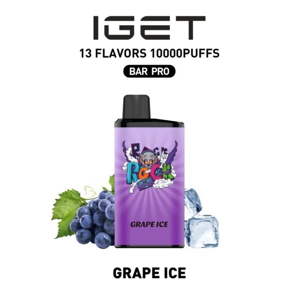 IGET BAR PRO 10000PUFFS GRAPE ICE